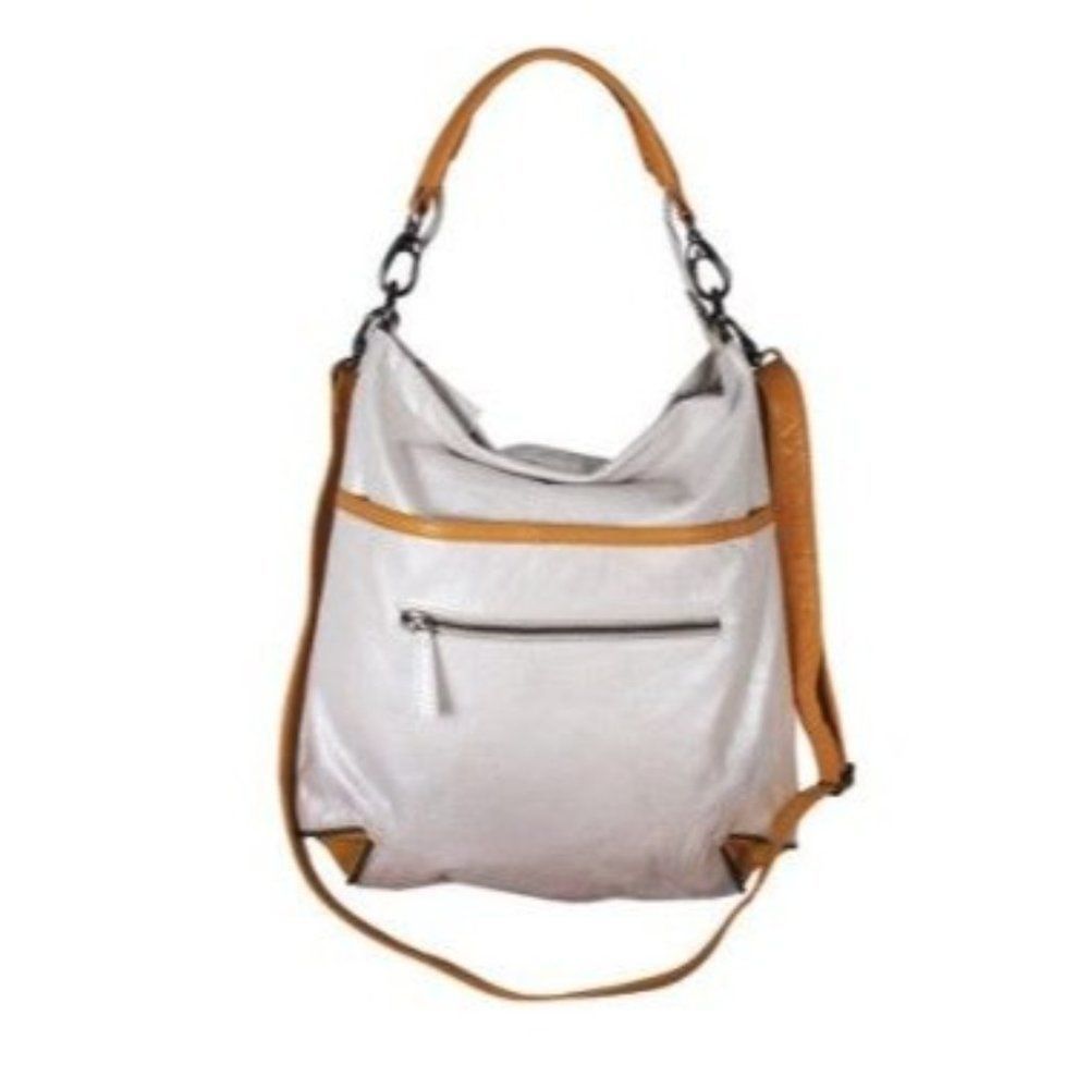 Latico Genuine Leather Rosie Cross Body Shoulder Bag White Gold